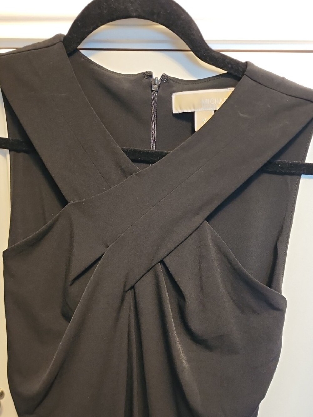 Michael Kors Black Cross-Front Shirt - Picture 3 of 6